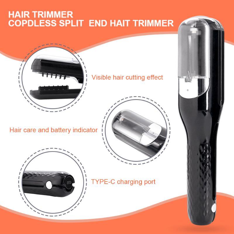 Cordless Split End Hair Trimmer, 2 in 1 Rechargeable Home Tool Hair Clipper, Broken Hair Trimmer Suitable for Women Hair Tip Trimming Straightening Hair