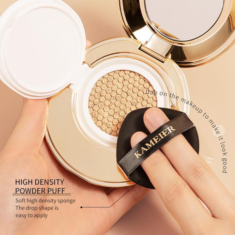 Long-lasting Moisturizing Concealer Foundation, 1 Box Natural Nude Makeup Air Cushion Cream, Even Skin Tone Makeup Product for Women & Girls