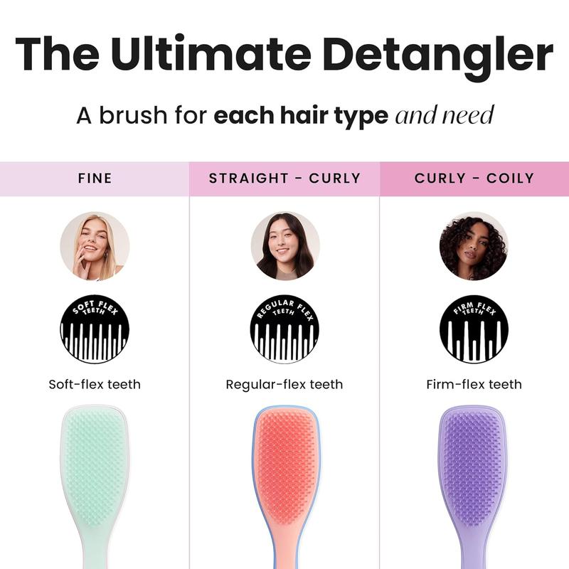 Tangle Teezer Ultimate Detangler Hairbrush for Wet & Dry Hair, Eliminates Knots & Reduces Breakage for All Hair Types, Apricot Blaze Tangle Teezer Haircare Smooth