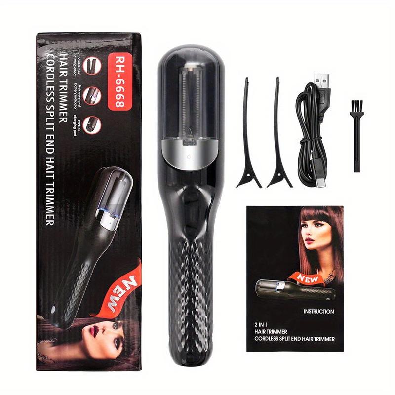 Cordless Split End Hair Trimmer, 2 in 1 Rechargeable Home Tool Hair Clipper, Broken Hair Trimmer Suitable for Women Hair Tip Trimming Straightening Hair