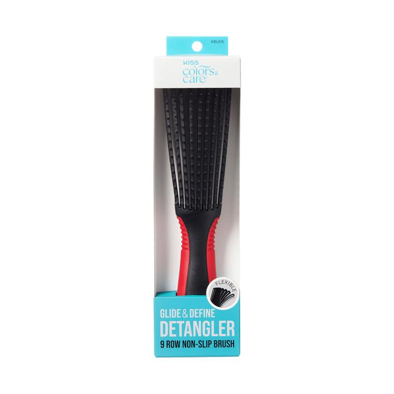 KISS Colors & Care Glide Detangling Brush - Large Black