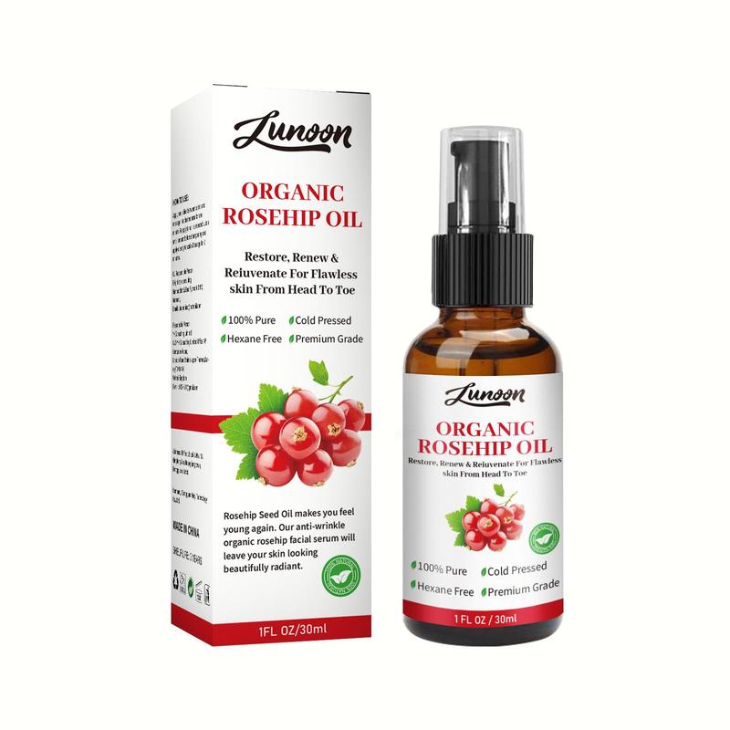 Rosehip Seed Oil, Natural Facial Moisturizing Oil for Tightening Skin, Massage, Face, Personal Skincare Serum Beauty Gifts for Women Skincare Products