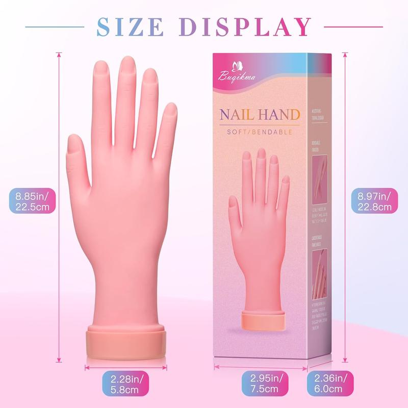 Nail Practice Hand, Mannequin Hand for Nails Practice, Flexible Bendable Fake Hand Manicure Nail  1Pcs for pedicure care nail salon Nail Care