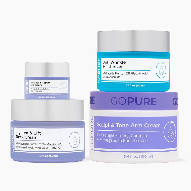 GOPURE Nikki's Holiday Bundle - Neck Cream + Eye Cream + Arm Cream + Anti-Wrinkle Moisturizer