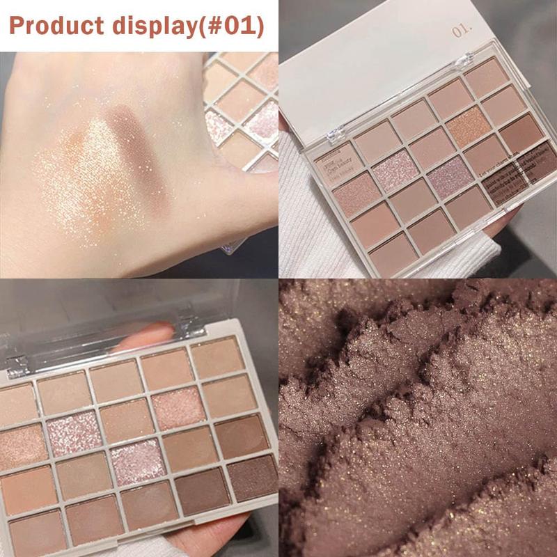 20 Nude Brown Pink Matte Shimmer Eyeshadow Palette for Eye Makeup - Cosmetic