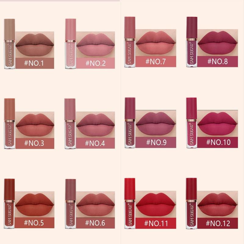 24PCS Waterproof Long-Lasting Matte Lipstick Set Easily Tinted and Moisturizing Lipsticks Suitable for All Occasions Lip Makeup Matte Lip Gloss Lipstick Pearls Girls and Women Makeup Accessories Cosmetic Glossy